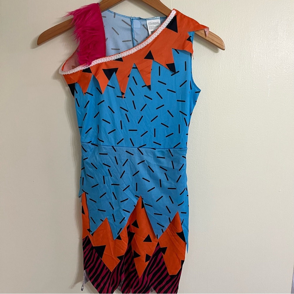 Girls kids medium 7/8 Flintstone dress Halloween costume